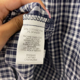 CASLON WOMEN'S BLOUSE/SHIRT white navy plaid M