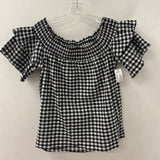 CASLON WOMEN'S BLOUSE/SHIRT black white gingham M