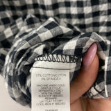 CASLON WOMEN'S BLOUSE/SHIRT black white gingham M