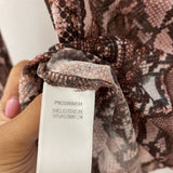 PARKER WOMEN'S TOP pink snake print S