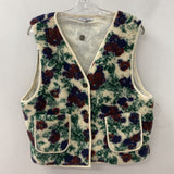 WOMEN'S TANK/CAMI cream purple red floral L