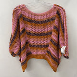 FREE PEOPLE WOMEN'S SWEATER pink orange XS