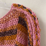 FREE PEOPLE WOMEN'S SWEATER pink orange XS