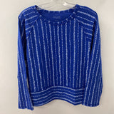 HABITAT clothes to live in WOMEN'S TOP blue white dot-stripes S