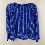 HABITAT clothes to live in WOMEN'S TOP blue white dot-stripes S