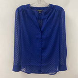 Banana Republic WOMEN'S BLOUSE/SHIRT blue dots M