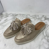 JOHNSTON & MURPHY WOMEN'S FOOTWEAR beige w/metallic 9