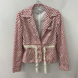 MOSCHINO JEANS WOMEN'S BLAZER/JACKET white red cherry print 12
