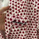 MOSCHINO JEANS WOMEN'S BLAZER/JACKET white red cherry print 12