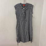 JOE FRESH WOMEN'S DRESS white grey stripe S