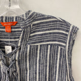 JOE FRESH WOMEN'S DRESS white grey stripe S