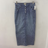 MOTHER WOMEN'S SKIRT navy white stripe S