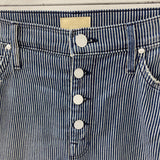 MOTHER WOMEN'S SKIRT navy white stripe S