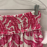 Carribean Joe WOMEN'S PANTS pink white tropical L
