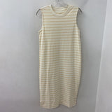 EVER NEW melbourne WOMEN'S DRESS cream stripe S
