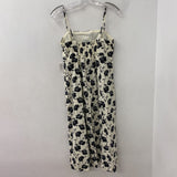 GAP WOMEN'S DRESS cream black floral S