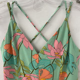 Molly Bracken WOMEN'S JUMPSUIT frosted mint multi floral S