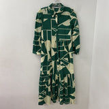 ZARA WOMEN'S DRESS green cream XS