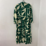 ZARA WOMEN'S DRESS green cream XS
