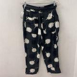 DIESEL WOMEN'S PANTS grey white black print S