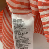 TOMMY BAHAMA WOMEN'S BLOUSE/SHIRT white coral stripe XS