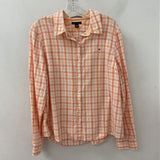 TOMMY HILFIGER WOMEN'S BLOUSE/SHIRT white coral gingham XL