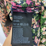 H&M WOMEN'S BLOUSE/SHIRT navy multi floral S