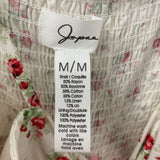 JAPNA WOMEN'S DRESS white red-flowers M