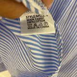 WOMEN'S BLOUSE/SHIRT colour blocked & striped L