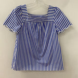 TALBOTS WOMEN'S BLOUSE/SHIRT blue white stripe SP