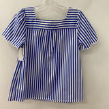 TALBOTS WOMEN'S BLOUSE/SHIRT blue white stripe SP