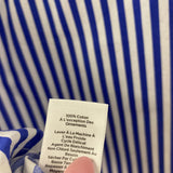 TALBOTS WOMEN'S BLOUSE/SHIRT blue white stripe SP