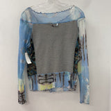 TRICOTTO WOMEN'S TOP stripes & paisley M