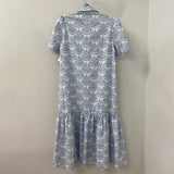 WOMEN'S DRESS white blue pattern S