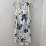 WOMEN'S DRESS white blue floral M