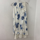 WOMEN'S DRESS white blue floral M