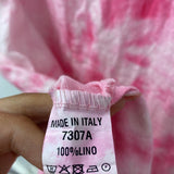 made in Italy WOMEN'S DRESS pink white tiedye M/L