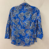 CHAPS WOMEN'S BLOUSE/SHIRT blue paisley S