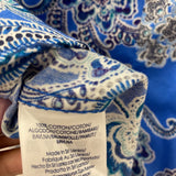 CHAPS WOMEN'S BLOUSE/SHIRT blue paisley S