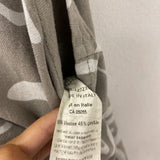 M made in italy WOMEN'S JUMPSUIT taupe white geo print XS
