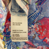 FRESH FX WOMEN'S T-SHIRT blue multi floral L