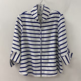 JOSEPH RIBKOFF WOMEN'S BLAZER/JACKET white navy stripe 6