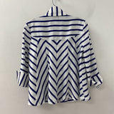JOSEPH RIBKOFF WOMEN'S BLAZER/JACKET white navy stripe 6