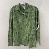 Northern Reflections WOMEN'S BLOUSE/SHIRT green multi leaf print L