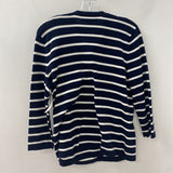 JNY jones new york WOMEN'S CARDIGAN white navy stripe L
