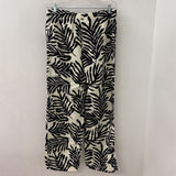 H&M WOMEN'S PANTS white black tropical L