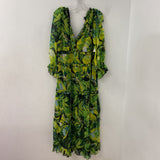 WOMEN'S DRESS green tropical XL