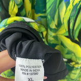 WOMEN'S DRESS green tropical XL