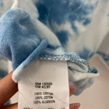 NEW ERA WOMEN'S T-SHIRT blue white tie-dye L