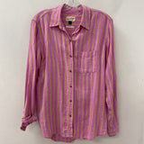 Universal Thread WOMEN'S BLOUSE/SHIRT pink stripe S
